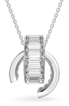 Swarovski Women's Matrix Rhodium-plated & Crystal Pendant Necklace In Silver