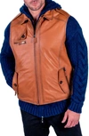 COMSTOCK & CO. COMSTOCK & CO. WOODSMAN WATER RESISTANT REVERSIBLE LEATHER & NYLON VEST