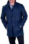 Comstock & Co. Rebel Wool Blend Topcoat In Navy