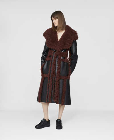 Stella Mccartney Alter Mat Belted Coat In Black Ginger (black)