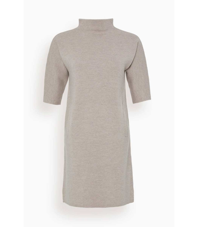 Ann Mashburn Rowan Funnel Neck Sweater Dress In Heather Stone In Grey