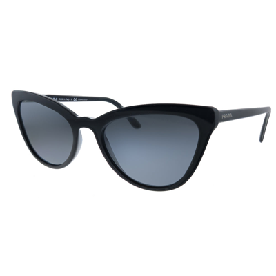 Prada Catwalk Pr 01vs 1ab5z1 Womens Cat-eye Sunglasses In Black