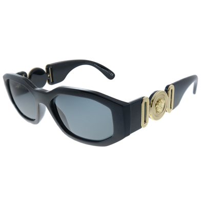 Versace Ve 4361 Gb1/87 Unisex Geometric Sunglasses In Black