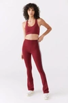 Splits59 Jaden Womens High Waist Pull On Leggings In Maroon