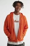 Bdg Bonfire Zip-up Hoodie Sweatshirt In Orange