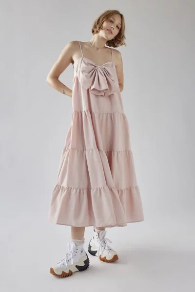 Sister Jane Kelsey Bow Midi Dress In Pink | ModeSens