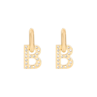 Balenciaga B Chain Earrings Jewellery In Metallic