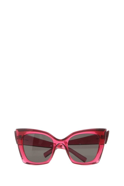 Saint Laurent Tyrian Purple Acetate Sl 552 Sunglasses Purple  Donna Tu In Red