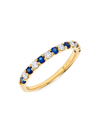 Saks Fifth Avenue Women's 14k Gold, Sapphire & Diamond Ring