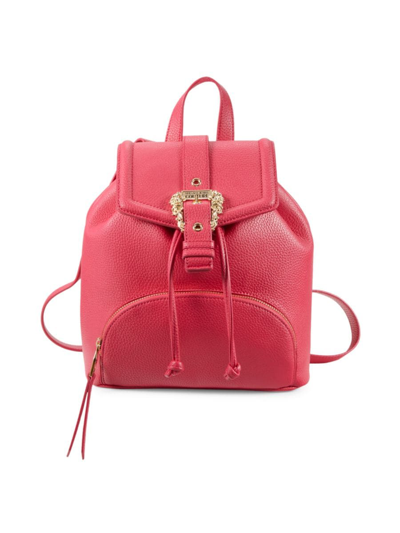 Versace Jeans Couture Women's Leather Backpack In Red