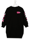 Off-white Arrows-motif Jumper Dress In Black