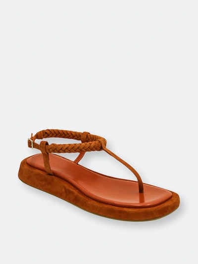 Gia X Rhw Rosie 3 Thong Sandals In Burnt Orange