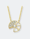 Rachel Glauber 14k Gold Plated Cubic Zirconia Charm Necklace