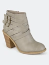 Journee Collection Women's Wide Width Strap Bootie In Stone