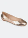 Journee Collection Women's Comfort Kavn Flat In Rose Gold