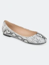 Journee Collection Women's Comfort Ballet Kavn Flats In Snake