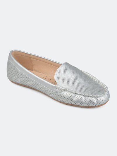 Journee Collection Women's Comfort Wide Width Halsey Loafer In Silver