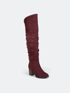 Journee Collection Women's Wide Calf Kaison Boot In Wine