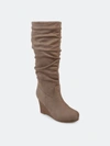 Journee Collection Women's Wide Calf Haze Boot In Taupe