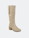 Journee Collection Women's Wide Calf Sanora Boot In Stone