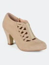 Journee Collection Women's Wide-width Piper Bootie In Taupe
