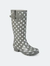 Journee Collection Women's Mist Rainboot In Grey Dot