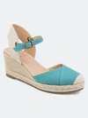 Journee Collection Women's Tru Comfort Foam Ashlyn Wedge In Teal