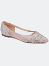 Journee Collection Women's Batavia Flat In Pink