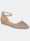Journee Collection Women's Reba Flat In Taupe