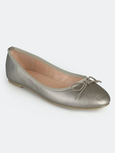 Journee Collection Women's Vika Flat In Pewter
