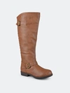 Journee Collection Women's Extra Wide Calf Spokane Boot In Chestnut