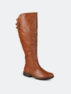 Journee Collection Women's Tori Extra Wide Calf Knee High Riding Boots In Chestnut