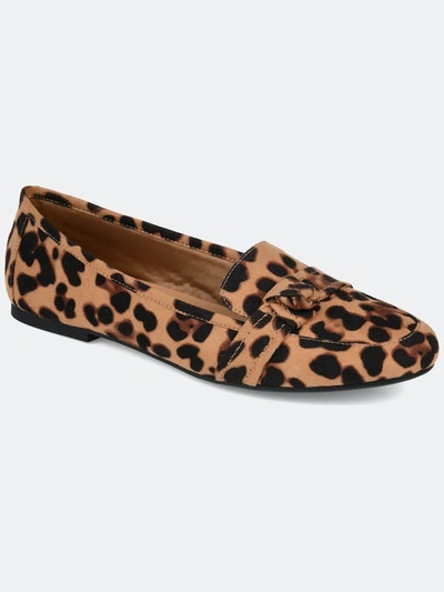 Journee Collection Journee Marci Knotted Strap Loafer In Leopard