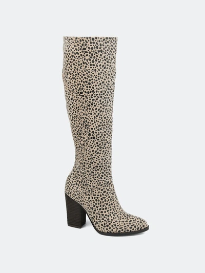 Journee Collection Women's Tru Comfort Foam Extra Wide Calf Kyllie Boot In Animal