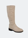 Journee Collection Women's Extra Wide Calf Meg Boot In Stone
