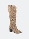 Journee Collection Women's Wide Calf Aneil Boot In Leopard