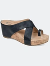 Journee Collection Women's Tru Comfort Foam Rayna Wedge Sandal In Navy