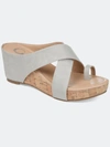 Journee Collection Women's Tru Comfort Foam Rayna Wedge Sandal In Stone