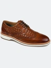 Thomas & Vine Thomas And Vine  Radcliff Woven Wingtip Derby In Cognac