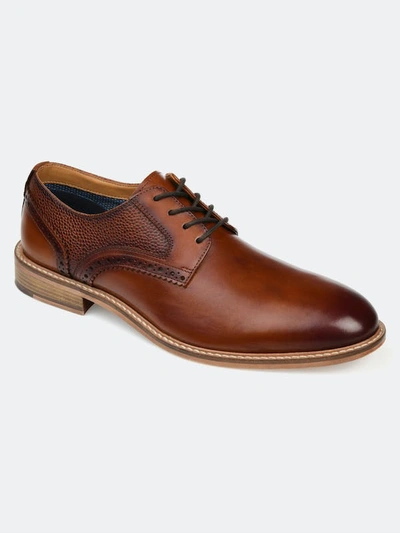 Thomas & Vine Clayton Wide Width Plain Toe Brogue Derby In Brown