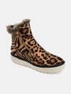 Journee Collection Women's Tru Comfort Foam Jezzy Wedge Bootie In Leopard