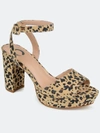 Journee Collection Women's Nairri Platform Block Heel Dress Sandals In Leopard