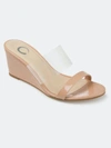 Journee Collection Women's Angelina Wedge In Beige