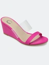Journee Collection Women's Angelina Wedge In Magenta