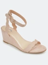 Journee Collection Women's Loucia Wedge In Beige