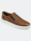 Thomas & Vine Conley Perforated Leather Slip-on Sneaker In Brown