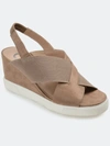Journee Collection Women's Ronnie Wedge Sandal In Taupe