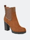 Journee Collection Women's Tru Comfort Foam Islana Bootie In Cognac