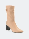 Journee Collection Women's Tru Comfort Foam Wide Calf Wilo Boot In Tan