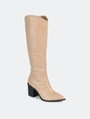 Journee Collection Women's Tru Comfort Foam Wide Calf Daria Boot In Tan